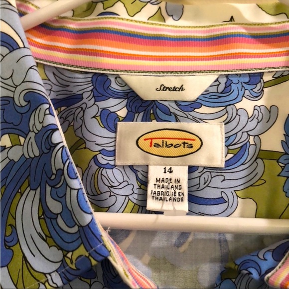 TALBOTS button down floral blouse - Picture 3 of 7